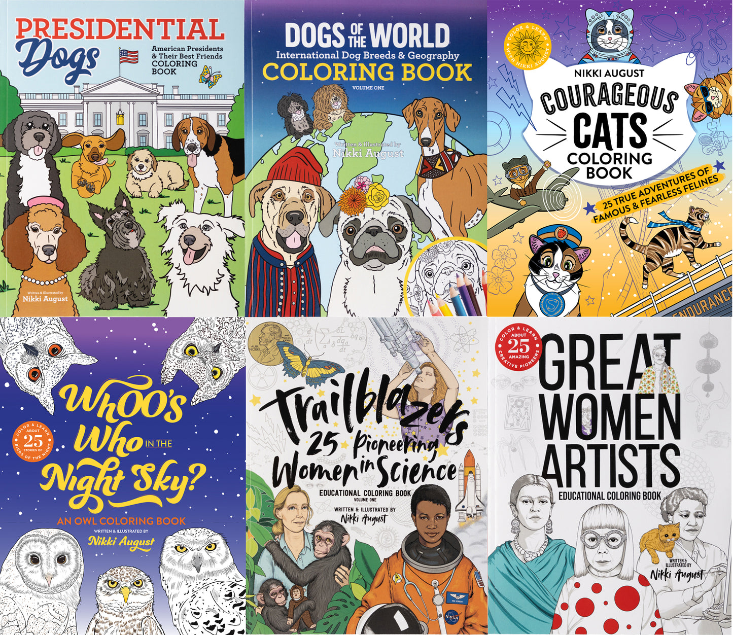 Big Bundle- Complete Set Of Nikki August Coloring Books