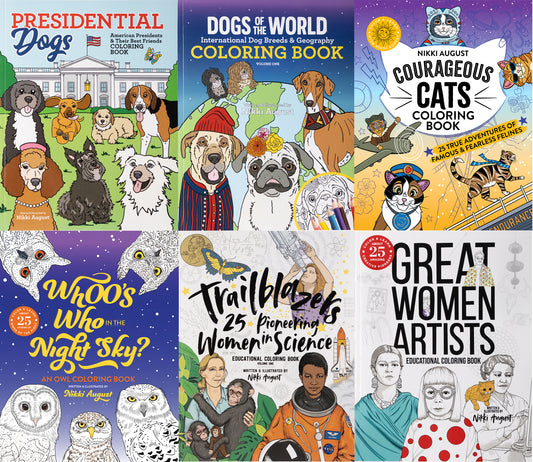 Big Bundle- Complete Set Of Nikki August Coloring Books