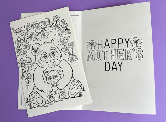 Printable Mothers Day Card-Panda