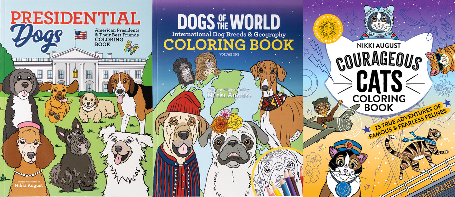 Dog & Cat Coloring Book Bundle