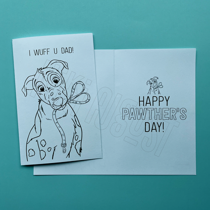 Printable Dog Dad Father's Day Card - Digital Download