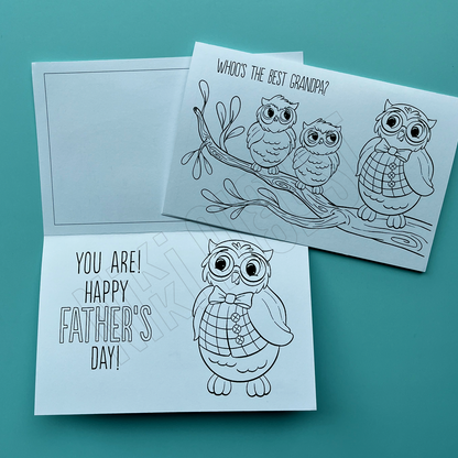 Printable Owl Grandpa Father's Day Card - Digital Download