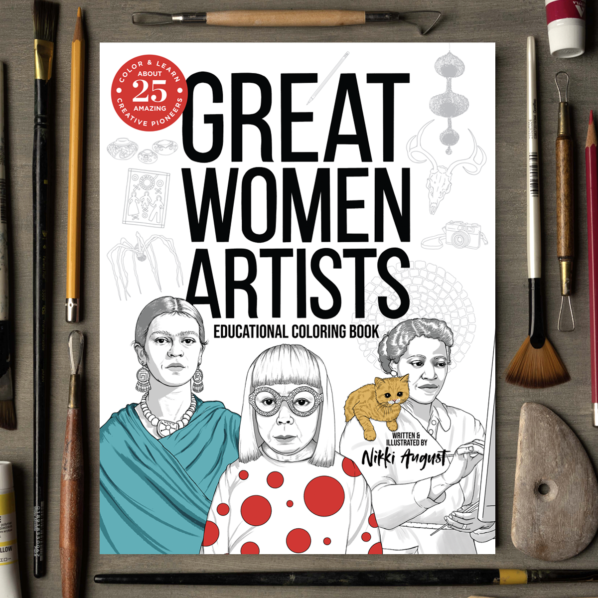 Great Women Artists Educational Coloring Book